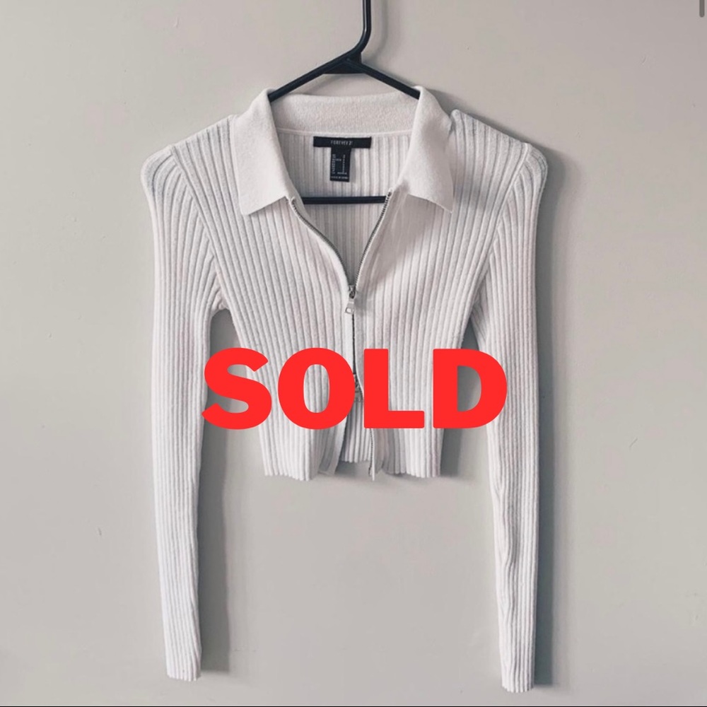 DOUBLE ZIPPED RIBBED TOP
